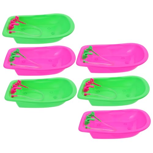 MOLUCKFU 6 Stück Teiliges Miniatur Badewannen aus Stabilem Abs Puppenhaus Badezimmer Zubehör Farblich Gemischt Leicht Kompakt für Wasserspaß und Mini Haus Dekoration MOLUCKFU 6 Stück Teiliges Miniatur Badewannen aus Stabilem Abs Puppenhaus Badezimmer Zubehör Farblich Gemischt Leicht Kompakt für Wasserspaß und Mini Haus Dekoration von MOLUCKFU