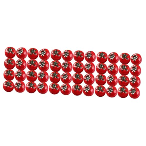 MOLUCKFU 60 Stück Simuliertes Tomatenmodell Tischzubehör Tomaten Mini Simulation Tomaten Simulations Tomaten Miniatur Künstliche Miniatur Tomate Puppenhaus Früchte Modelle Mini von MOLUCKFU