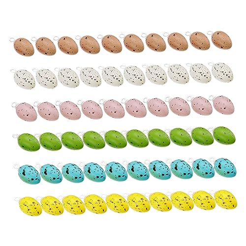 MOLUCKFU Ostern Handwerk Kit 60pcs Simulation Eier Gefleckte Design für Familie Freund von MOLUCKFU