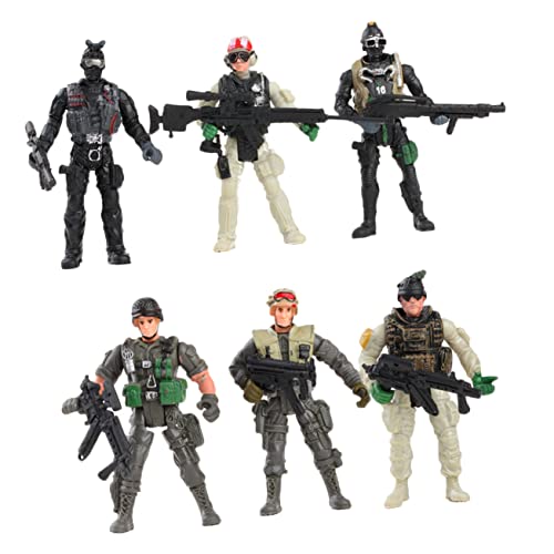 MOLUCKFU 6St Militärsoldatenmodell Soldaten Figur Armee Spielzeugsoldaten Kinder Mini-Spielzeug Spielzeug Toys Soldat aus Plastik Soldatenmodell aus Kunststoff Green von MOLUCKFU