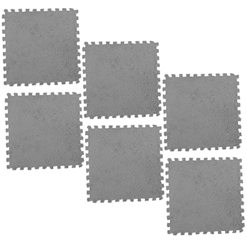 MOLUCKFU 6St Puzzle-Matte ineinandergreifende Fußmatten Puzzlematte ineinandergreifende Bodenfliesen turnmatten Gymnastics Matte ineinandergreifende Babymatten Puzzle-Bodenbelag Eva Grey von MOLUCKFU