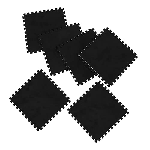 MOLUCKFU 6St Puzzle-Matte kinderteppich turnmatten Floor ineinandergreifende Schaumstoffmatten ineinandergreifende Bodenfliesen Multifunktionale Spielmatten tragbare Spielmatten Eva Black von MOLUCKFU