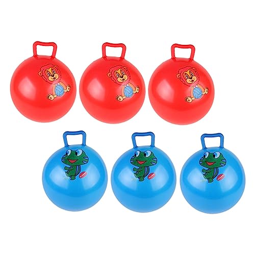 MOLUCKFU 6St Schläger handhaben Kinder hüpfen Ball Hüpfball für Kinder reiten auf springendes Spielzeug hupfball für Kinder Activity für Kinder Kinderspielzeugball Kugelkugel für Kinder PVC von MOLUCKFU