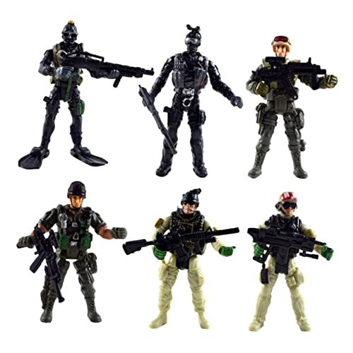 MOLUCKFU 6St Spielzeug Spezialeinheiten Miniaturen Mini-Spielzeug Jungs Soldaten Spielzeug interaktives Spielzeug Kid Toys Special Forces-Palything Spielzeug für Spezialeinheiten für Kinder von MOLUCKFU