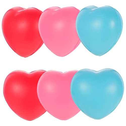 MOLUCKFU 6st Herz-Stress-Ball Herzförmiger Stressball Entzückendes Kinderspielzeug Partygeschenke Zum Stressabbau Squeeze-Herz- Quetschspielzeug Stressbälle Masse Pu von MOLUCKFU