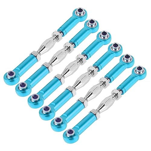 MOLUCKFU 6st Rc Auto Stangengestänge Camber-Links Ferngesteuerte Lkws Rennwagen Einstellbare Schubstangen Rc Lenkstange Vorne Hinten Einstellbare Rc-spannschlösser Spannschlossgestänge Blue von MOLUCKFU