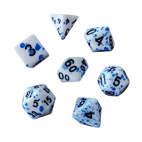 MOLUCKFU 7St Brettspiel Würfel Brettspiele Würfel Rollenspiel Würfel farbige Würfel RPG-Würfel Spielwürfel bürospiel familienspiele ziernieten Spiel Requisiten blutige Würfel Acryl Blue von MOLUCKFU