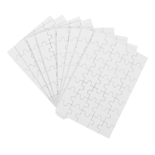 MOLUCKFU 8 Blätter Holzpuzzle DIY Puzzle kreativ Puzzle holzbretter holzbohlen bretter dekoäste puzzlee Rätsel übertragen Blanko-Puzzle für Thermotransfer kognitives Spielzeug hölzern Weiß von MOLUCKFU