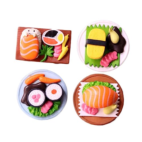 MOLUCKFU 8 STK Simuliertes Japanisches Sushi Stellen Sie Sich Vor, Essensspielzeug Zu Sein Mini-Sushi-Ornamente Japanisches Dekor Künstliches Sushi-Modell Food-Foto-Requisiten Miniatur PVC von MOLUCKFU