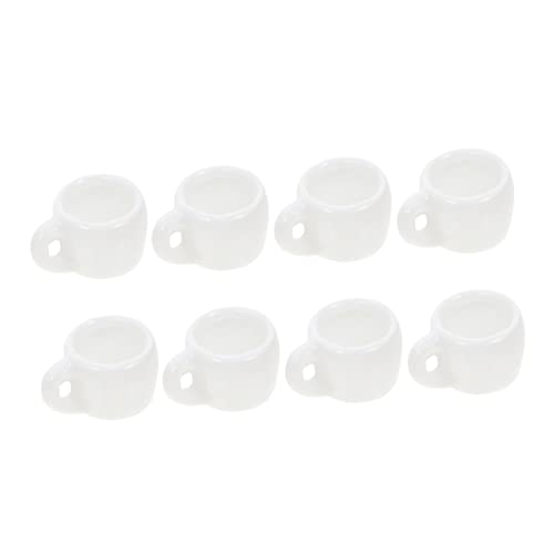 MOLUCKFU 8 Stücke Mini Becher Keramik Puppe Cups Spielzeug Mini Puppenhaus Zubehör von MOLUCKFU