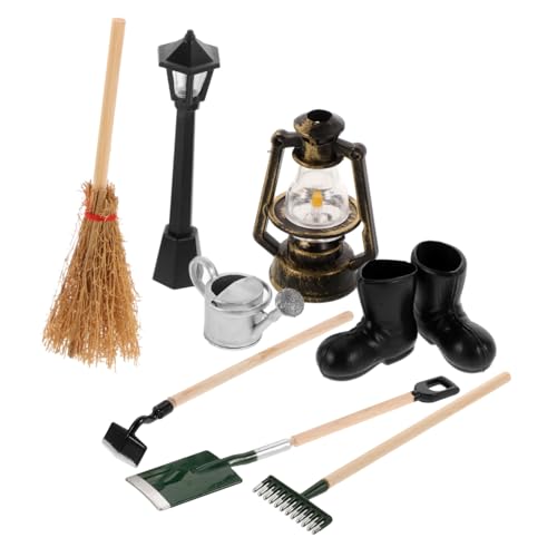 MOLUCKFU 8Stücke Schaufel Rechen Lampe Wasserkanne und Besen für Miniatur Gartendekoration und Kreative Spielideen MOLUCKFU 8Stücke Schaufel Rechen Lampe Wasserkanne und Besen für Miniatur Gartendekoration und Kreative Spielideen von MOLUCKFU