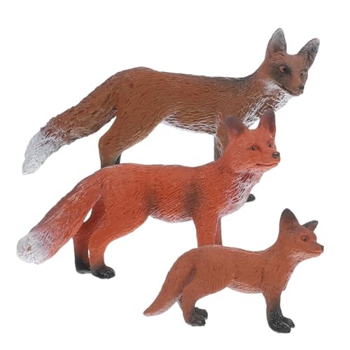 MOLUCKFU 9 Stück Wildtierfigur Realistisches Fuchsmodell Wildtier Lernspielzeug Miniatur Fuchsfigur Jungenspielzeug Kleine Fuchsfigur Waldtierspielzeug Fuchsstatue Spielzeug von MOLUCKFU