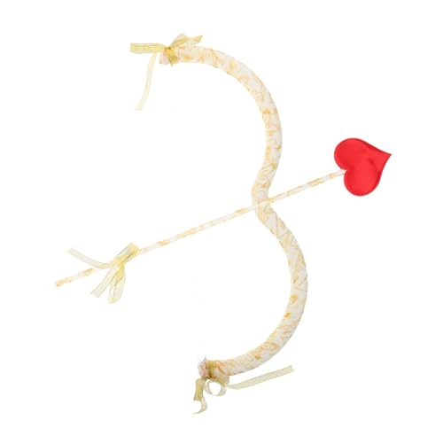 MOLUCKFU Amors Amor-Set Zum Valentinstag Romantische Verzierung Kostüm Amorbogen Bogen Pfeile Mini-Cupid-Bogen- -Requisite Herzpfeile Mini-bastelbögen Amorpfeil Rosa Plastik von MOLUCKFU