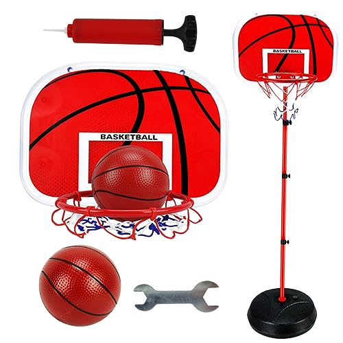 MOLUCKFU Anhebbares Basketballspielzeug Indoor-basketballkorb Für Kinder Outdoor-spielspielzeug Für Kinder Basketballständer Outdoor-basketballkorb Für Kinder Basketball-schießrahmen Rot von MOLUCKFU