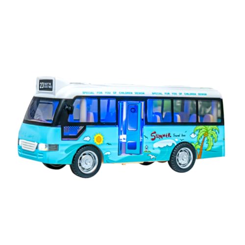 MOLUCKFU Bus Spielzeugauto Internationales Schulbusmodell Gelbe Busfigur Spielzeug Simulation Bus Spielzeug Gelbes Busspielzeug Schulbus Mit Lichtern Kompakte Busmodelle Lernspielzeug Abs von MOLUCKFU