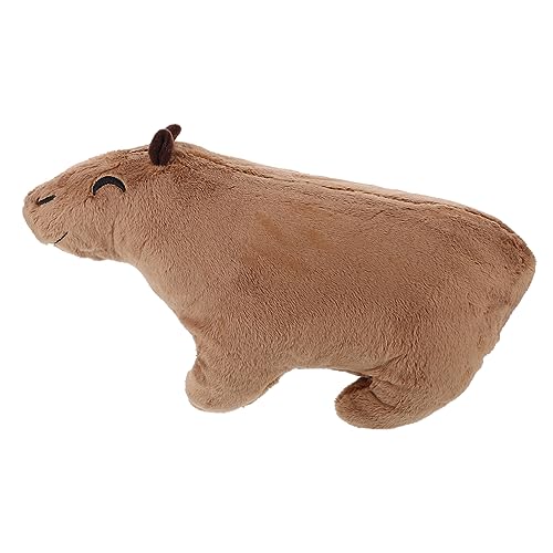 MOLUCKFU Capybara-Plüsch- Kuscheltier tierische bescherung süßes Kuscheltier Niedliches Stofftier Simulation von Tierpuppen Plüschtiere PP Baumwolle Light Brown von MOLUCKFU