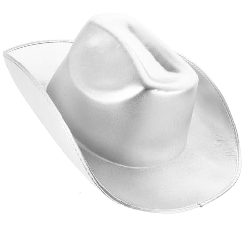 MOLUCKFU Cowboy-kostüm Cowboyhut Männer Cowboy-outfits Für Frauen Party-disco-cowgirl-hut Cowgirl-kostüm Halloween-kostümhut Cosplay-kostümhut Unisex-cowgirl-hut Party-cowboyhut Silver Eva von MOLUCKFU