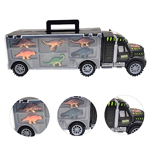 MOLUCKFU Dinosaurier Spielzeug Transporter Dinosaurier- Für Kind Dinosaurier-Miniatur Dinasors-Spielzeug Für Kinder Dinosaurier-Spielzeug Dinosaurier-träger Anhängerspielzeug Black von MOLUCKFU