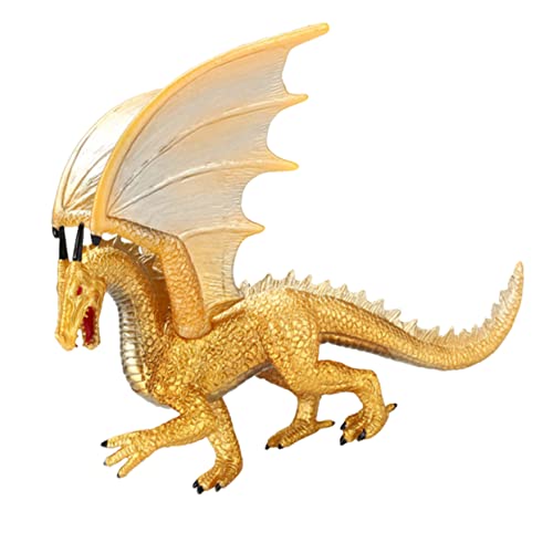 MOLUCKFU Dinosauriermodell Tierdekor Dinosaurier-Figur Kinderzimmerdekoration Modellbau Spielzeug tortendeko Einschulung kreative Verzierung Dinosaurier-Ornament für Golden von MOLUCKFU