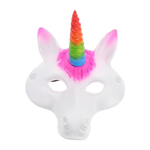 MOLUCKFU Einhorn-Maske karneval party maske tierische Cosplay-Maske Pferdemaske Halloween-Partyzubehör Pferdekopfmaske Magische Maske Maskierte Maske frauen masken Maskenball Masken Pu von MOLUCKFU