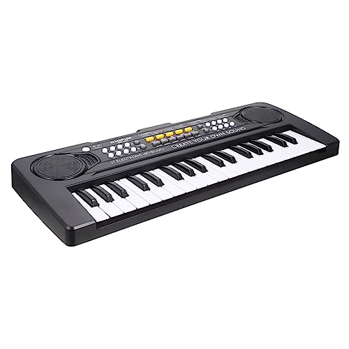 MOLUCKFU Elektronische Orgel Für Kinder Musikinstrument Spielzeug Musikinstrumente Für Kinder Klavierlernspielzeug Mini-Tastatur Klaviertastatur Für Kinder Mini-Spielzeug Plastik Black von MOLUCKFU