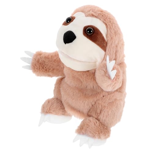 MOLUCKFU Faultier Handpuppenspielzeug Emuliertes Tierspielzeug Interaktives Eltern Kind Spielzeug Tierplüschspielzeug Cartoon Tierpuppenspielzeug Cartoon Puppenhandpuppen von MOLUCKFU