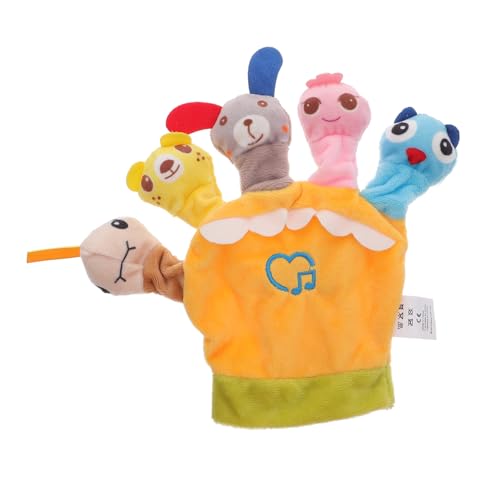 MOLUCKFU Finger Puppen Abdeckung Tierbad Fingerpuppen Handschuhe für Tierfingerpuppen Mini-Spielzeug interaktives Spielzeug Kinder Puppen Kinderspielzeug Fingerspielzeug PP Baumwolle Yellow von MOLUCKFU