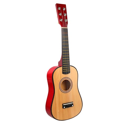 MOLUCKFU Folk Akustikgitarre Für Kinder 6 Saitige Holzfarbe Gitarre Für Anfänger Ideal Spielzeug Für Kleinkinder Und Jungs Inklusive Gitarrenfußbank Für Optimalen von MOLUCKFU