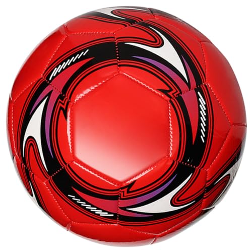 MOLUCKFU Fußball Spiel tragbar Sport Fussball mitgebsel Football Game Fussball Training soccergame Soccer Game Fußbälle Größe 5 Fußbälle für draußen Bälle für Kleinkinder 1-3 PVC rot von MOLUCKFU