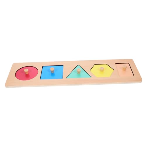 MOLUCKFU Geometrische Tafeln Puzzle Sortierschalen Spielzeug Puzzlekleber Kinder-Matching-Spiel Rätsel Für Kinder Shape-Match-Board Formsortierer Kleinkindpuzzles Aus Holz Hölzern von MOLUCKFU