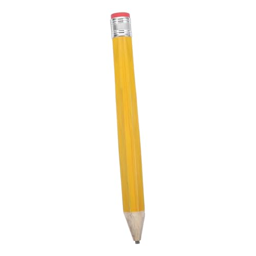 MOLUCKFU Großer Holzbleistift Neuheit Bleistift Zeichenstift Jumbo-Bleistift Lustige Schreibstifte Riesige Bleistifte Riesige Bleistiftstütze Extra Große Bleistifte Yellow PVC-Folie von MOLUCKFU