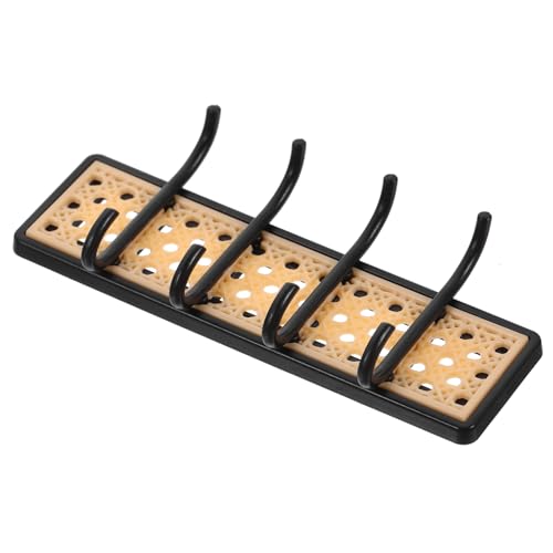 MOLUCKFU Hakengarderobe Wall Hooks wandverkleidung Mini Scale Jacket Hanger kleiderständer puppenzubehör kleines Hauszubehör Aufbewahrungshaken für Puppenhaus Puppenhaus-Wandhaken PVC Black von MOLUCKFU