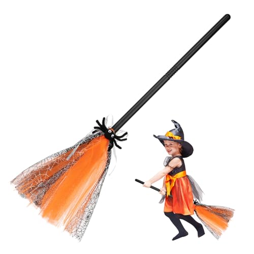 MOLUCKFU Halloween Besen Für Cosplay Hexenbesen Requisite Perfekte Halloween Deko Für Kostümpartys Kleine Hexenaccessoires Für Kreative Verkleidungen von MOLUCKFU