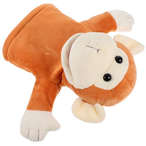 MOLUCKFU Handpuppenspielzeug Emuliertes Tierspielzeug Handpuppe Spielzeug Süße Handpuppe Stofftier Handpuppe Puppen Lernspielzeug Tierisches Handspielzeug Handpuppe Kurzer Plüsch Brown von MOLUCKFU