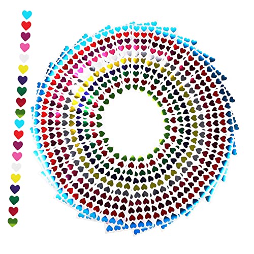 MOLUCKFU Herzaufkleber 50 Blatt Selbstklebende Dekorative Liebesaufkleber für Jungen und Mädchen Belohnungsaufkleber für Den Täglichen Gebrauch von MOLUCKFU