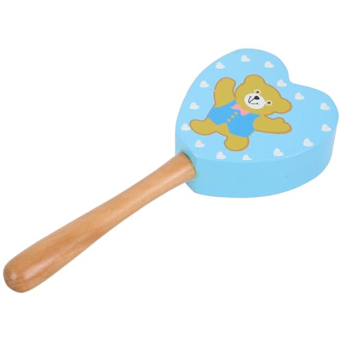 MOLUCKFU Herzförmiges Maraca-handpercussion-Spielzeug Mit Bärenmuster, Cartoon-sandhammer, Schüttelinstrument, Musikalischer Sandstreuer Für Kleinkinder von MOLUCKFU