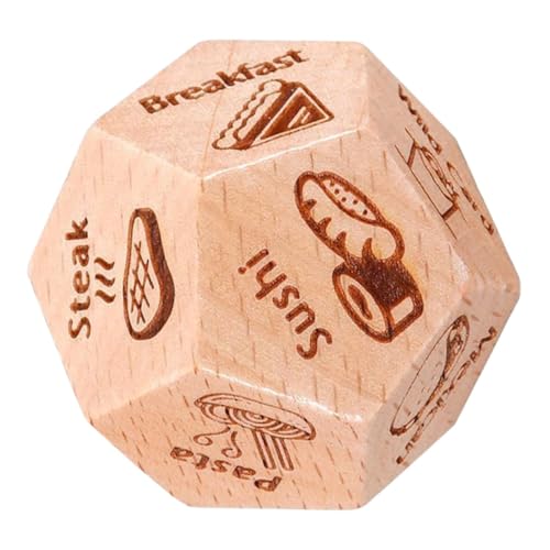 MOLUCKFU Holz Requisite, Kleines Essen, Essens Entscheidungsspiel Aus Holz, Essensentscheider, Einzigartiges Essensentscheider Spielzeug Zum Entscheiden Von Essen von MOLUCKFU