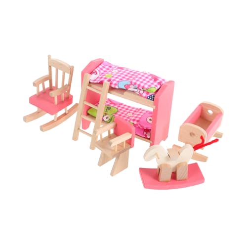 MOLUCKFU Holz mit hohem und niedrigem Bett Puppenhausküche Miniatur-Puppenstubenbett Puppenhausminiaturen Puppenhaus Küchenmöbel Mini-Puppenstubenstühle Puppenhauszubehör Kindermöbel MOLUCKFU Holz mit hohem und niedrigem Bett Puppenhausküche Miniatur-Puppenstubenbett Puppenhausminiaturen Puppenhaus Küchenmöbel Mini-Puppenstubenstühle Puppenhauszubehör Kindermöbel von MOLUCKFU