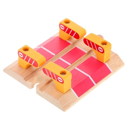 MOLUCKFU Holzeisenbahn Zubehör Rote Holz-bahnübergang Barrikade Für Ab Jahren Kreative Bahnstation Szenenbau Lernspielzeug Für Jungen Und Mädchen MOLUCKFU Holzeisenbahn Zubehör Rote Holz-bahnübergang Barrikade Für Ab Jahren Kreative Bahnstation Szenenbau Lernspielzeug Für Jungen Und Mädchen von MOLUCKFU