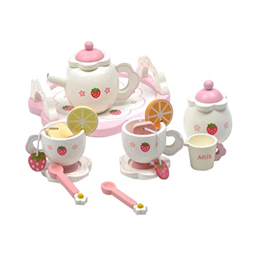 MOLUCKFU Spielzeug-Set Kinder Holzspielzeug Kinder Rollenspiel Teeservice Teetasse Und Spielgeschirr von MOLUCKFU