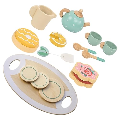 MOLUCKFU Holztee Set Für Kinder 1 Set Nachmittagstee Spielset Mit Teetassen Siebeinsatz Und Charmanten Vintage Design Rollenspielspielzeug Für Kreative Teeparty Momente von MOLUCKFU