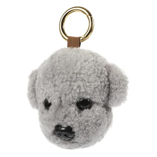 MOLUCKFU Hündchen-Puppe-Anhänger Hund zahnbürste Kauer Hunde Haustier Weihnachten geldgeschenke Weihnachten Taschenzubehör Hund Plüsch Schlüsselanhänger Hardware- Grey von MOLUCKFU