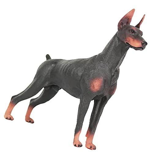 MOLUCKFU Spielzeug Hundeschmuck Tiere Spielzeug Hund Statue Hundestatuen Und -figurinen Wohnungsdeko Hausdeko Dobermann Stofftier Hundefiguren Für Kinder Plastik Brown von MOLUCKFU