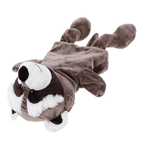 MOLUCKFU Interaktive Handpuppe Waschbär üsch Tier Handpuppe Für Ideales Lernspielzeug Zur Frühen Niedliches Cartoon Raccoon Modell von MOLUCKFU