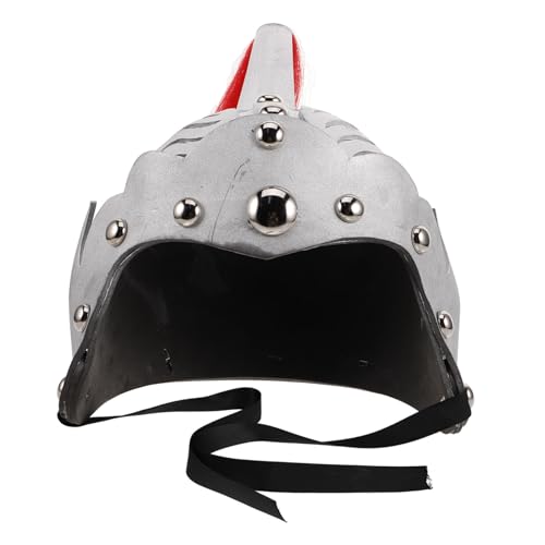 MOLUCKFU Kinderhelm Kostümhelm Wikingerhüte für Männer Ritter Spielzeug Wikinger-Kostüm für Jungen ritter rüstung kostüm Wikingerkostüm Männer Mittelalterkostüm für Kinder Plastik Silver von MOLUCKFU