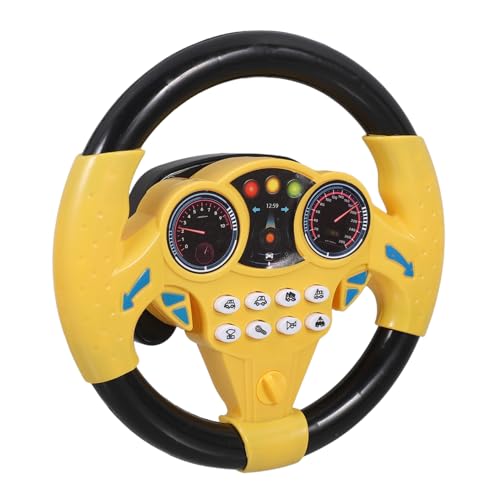 MOLUCKFU Musik Lenkrad Spielzeug FüR Kinder - Interaktives RüCksitzspielzeug Mit Saugnapfbasis Frühe Lernhilfe Lustiges Gelbes Auto Lenkrad 20X20X3.5Cm MOLUCKFU Musik Lenkrad Spielzeug FüR Kinder - Interaktives RüCksitzspielzeug Mit Saugnapfbasis Frühe Lernhilfe Lustiges Gelbes Auto Lenkrad 20X20X3.5Cm von MOLUCKFU