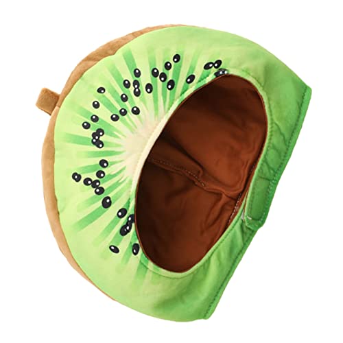 MOLUCKFU Kiwi-kopfbedeckung Nussknacker-hut Häkelstirnbänder Cosplay-outfits Fruchthut Party-rollenspiel-mütze Cosplay-kopfbedeckung Rollenspielkostüm Geflochtenes Stirnband Plüsch von MOLUCKFU