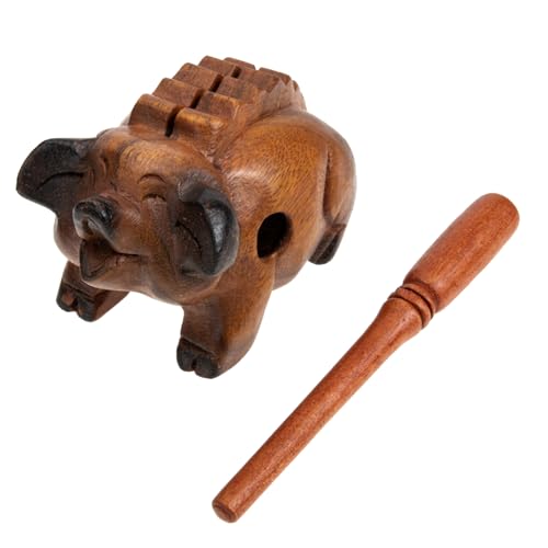 MOLUCKFU Klangspielzeug Aus Holzschwein Holz Instrument Schweinförmiges Kreatives Musikspielzeug Hölzernes Lustiges Musikspielzeug Schweinförmiges Fahrzeug von MOLUCKFU