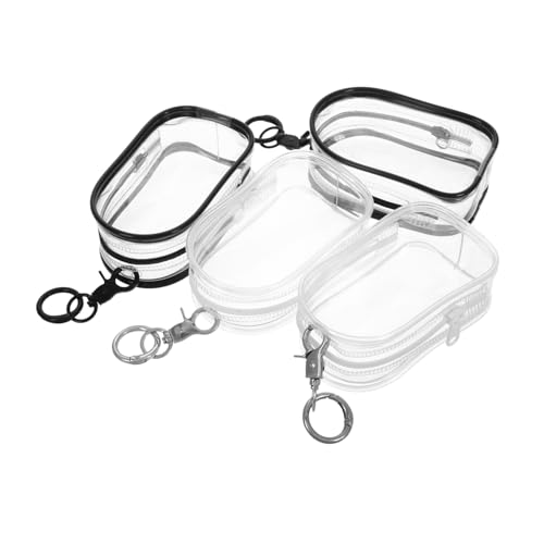 MOLUCKFU Klare Display Tasche Mit Schlüsselanhänger Für Mini Figuren Transparente Puppen Hängeschlüsselanhänger PVC Tasche Für Figuren Hochtransparente Puppentasche Mit von MOLUCKFU