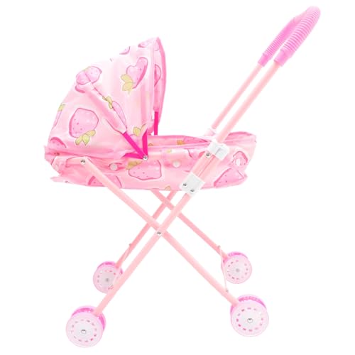 MOLUCKFU Puppenkinderwagen Kleiner Kinderwagen Für Puppen Spielzeug Kinderwagen Für Rollenspiele Mit Anschnallgurt Leichtgängigen Rädern Und Farbenfrohen Design Ideal Für Kreative Spielszenarien von MOLUCKFU